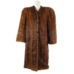 Elegant Brown Fur Coat